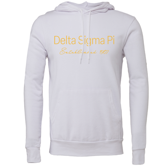Delta Sigma Pi Embroidered Printed Name Hooded Sweatshirts