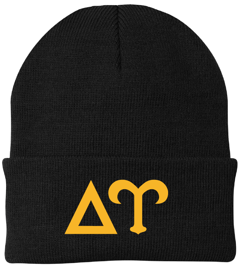 Delta Upsilon Lettered Beanies