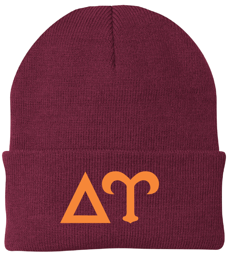 Delta Upsilon Lettered Beanies