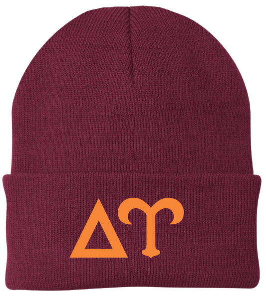 Delta Upsilon Lettered Beanies