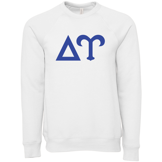 Delta Upsilon Embroidered Lettered Crewneck Sweatshirts