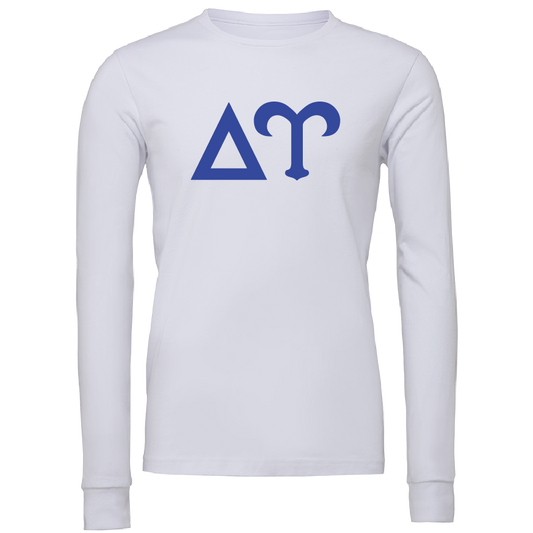 Delta Upsilon Lettered Long Sleeve T-Shirts
