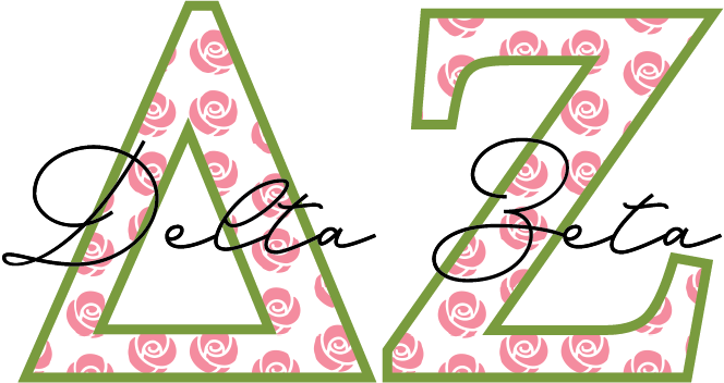 Delta Zeta Applique Letters Crewneck Sweatshirt