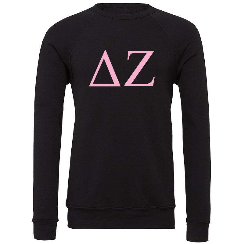 Delta Zeta Lettered Crewneck Sweatshirts