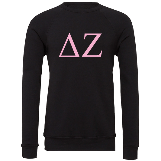 Delta Zeta Lettered Crewneck Sweatshirts