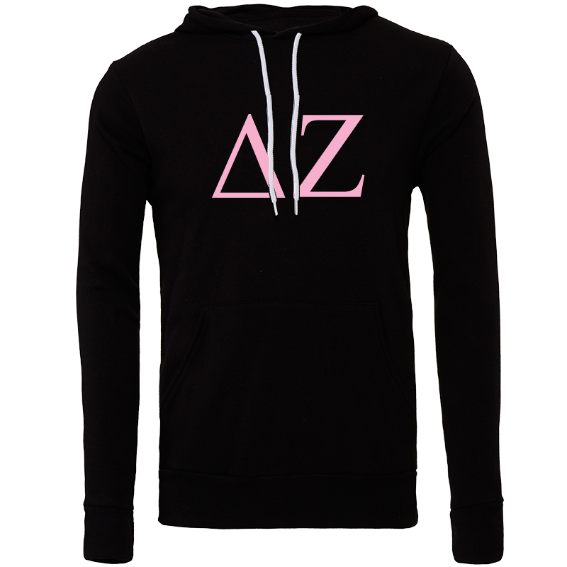 Delta Zeta Lettered Hooded Sweatshirts