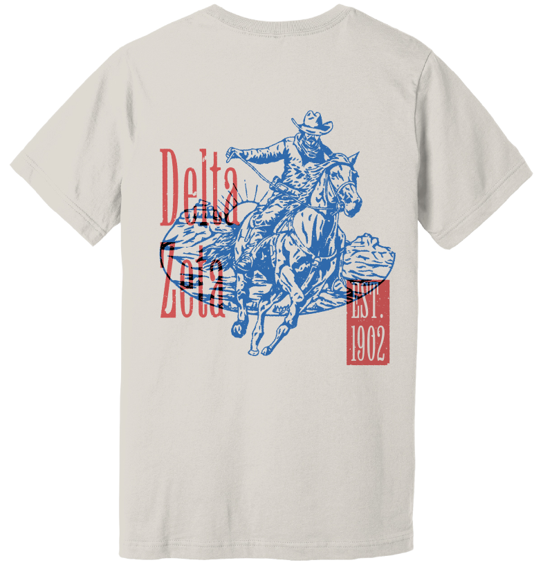Delta Zeta Cowboy Graphic T-Shirt