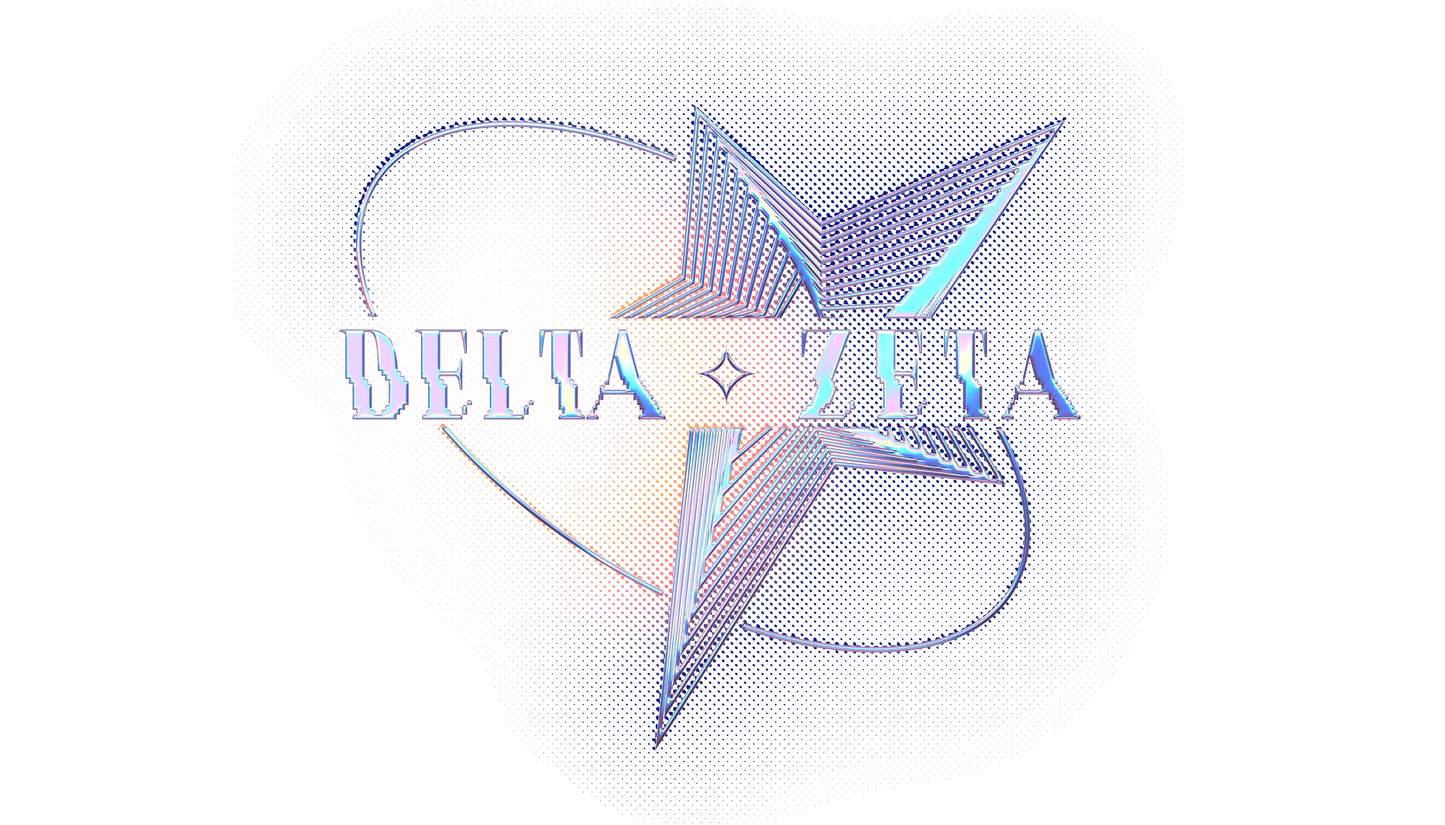 Delta Zeta Pink Chrome Graphic Hoodie