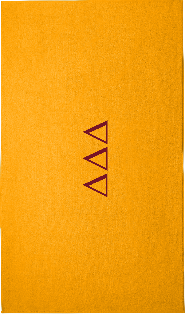 Delta Delta Delta Lettered Beach Towels