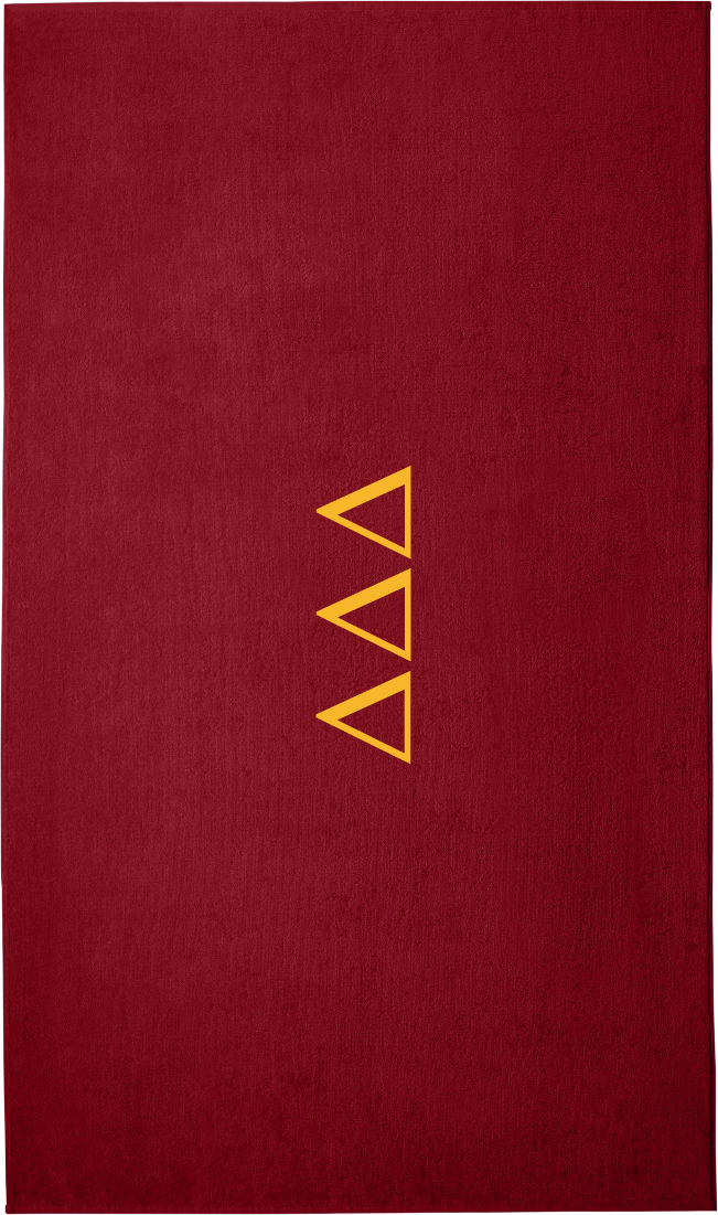 Delta Delta Delta Lettered Beach Towels