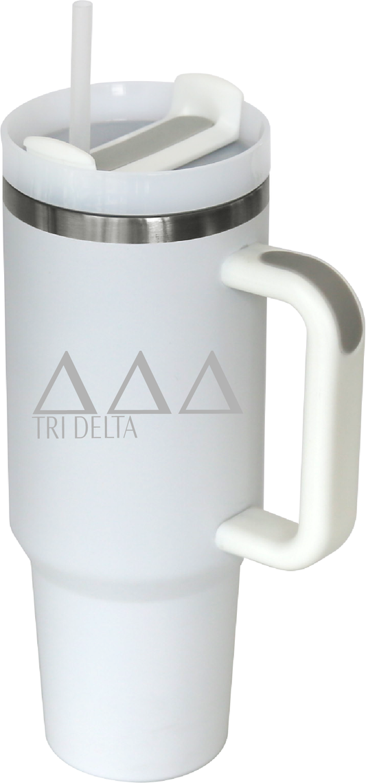 Delta Delta Delta Lettered 40oz Tumblers