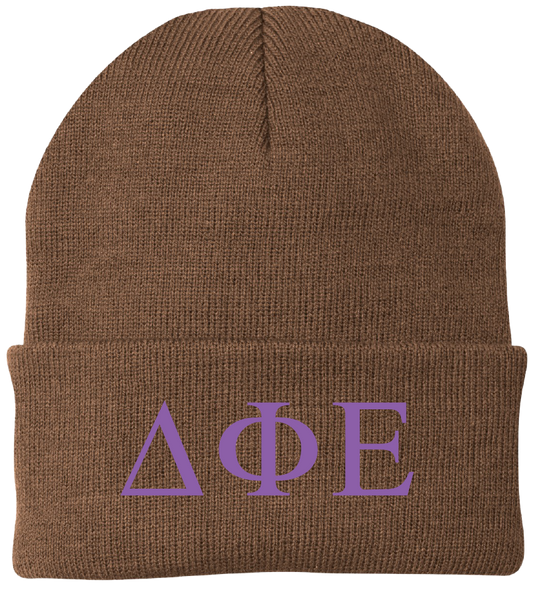 Delta Phi Epsilon Lettered Beanies
