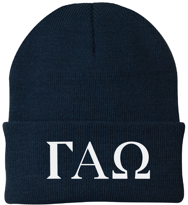 Gamma Alpha Omega Lettered Beanies