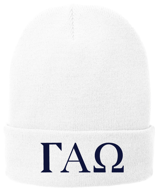 Gamma Alpha Omega Lettered Beanies