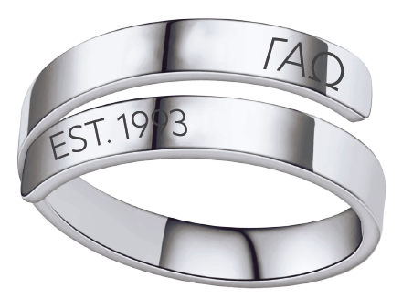 Gamma Alpha Omega Year and Letters Rings