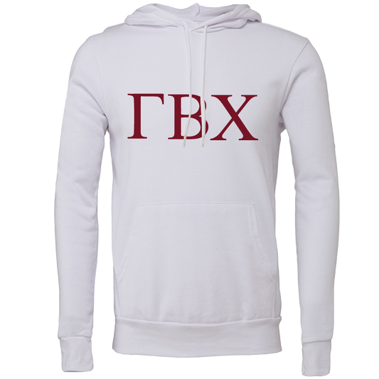 Gamma Beta Chi Embroidered Lettered Hoodie Sweatshirts