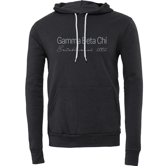 Gamma Beta Chi Embroidered Printed Name Hooded Sweatshirts