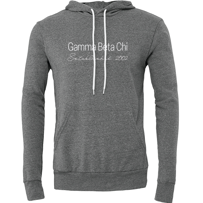 Gamma Beta Chi Embroidered Printed Name Hooded Sweatshirts
