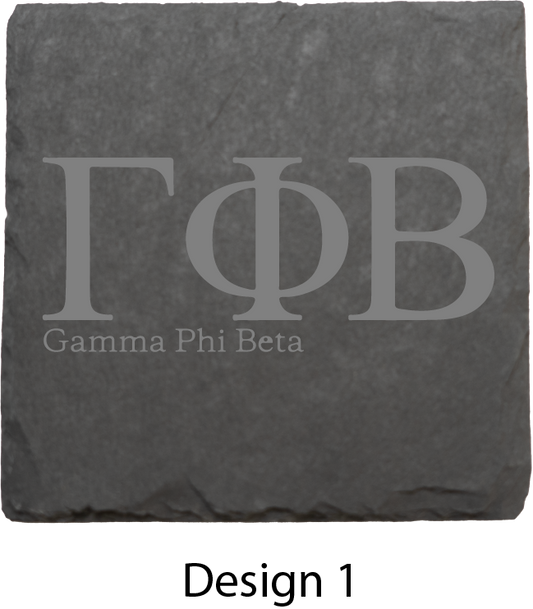 Gamma Phi Beta Stone Coasters - 4-Pack