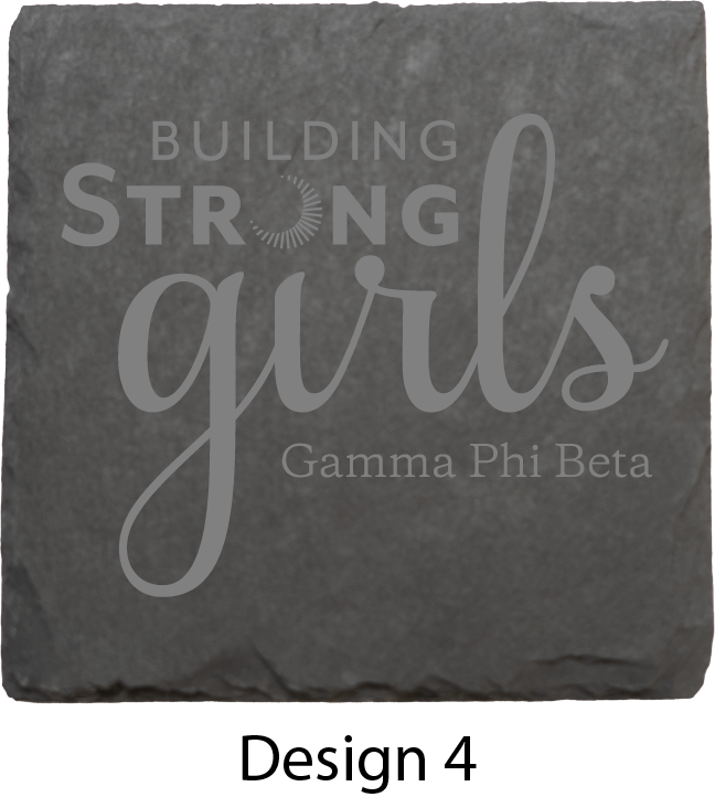 Gamma Phi Beta Stone Coasters - 4-Pack