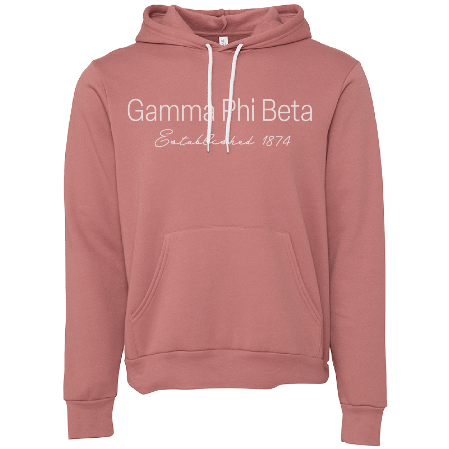 Gamma Phi Beta Embroidered Printed Name Hooded Sweatshirts