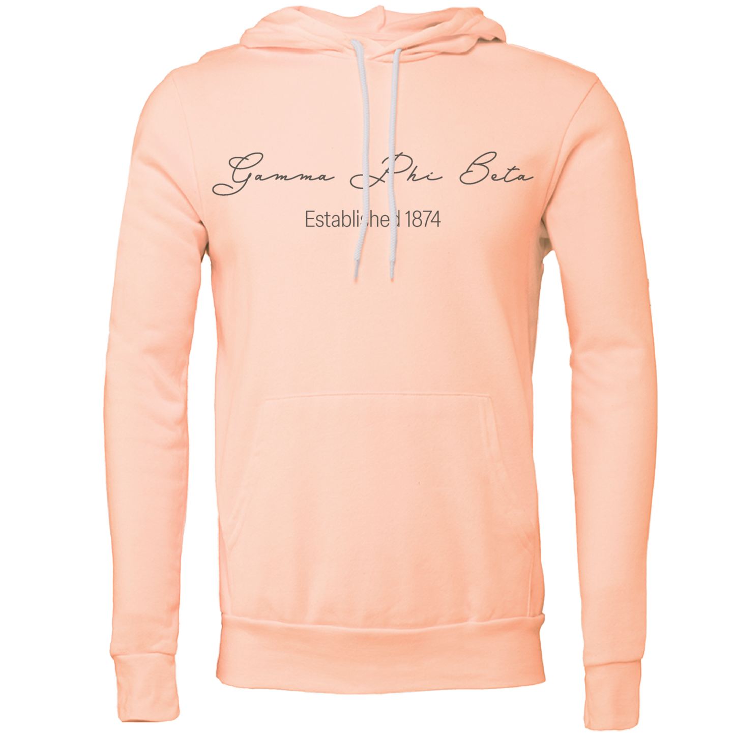 Gamma Phi Beta Embroidered Scripted Name Hooded Sweatshirts