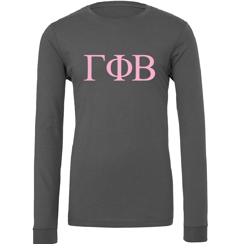 Gamma Phi Beta Lettered Long Sleeve T-Shirts