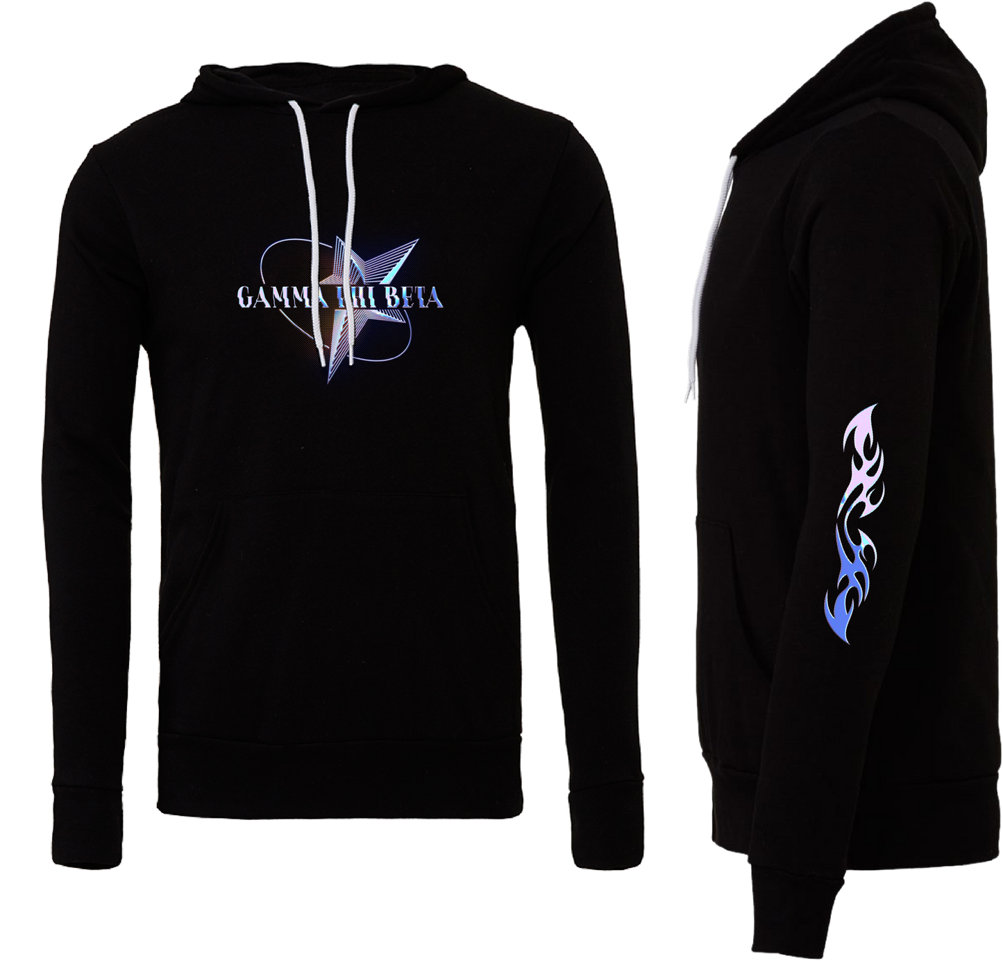 Gamma Phi Beta Pink Chrome Graphic Hoodie