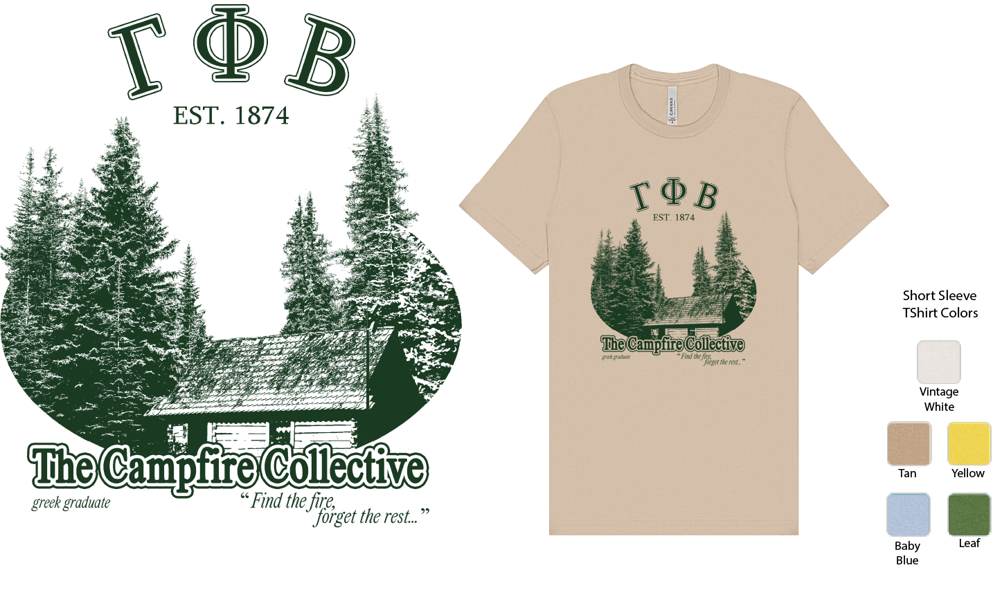 Gamma Phi Beta Forest Graphic T-Shirt