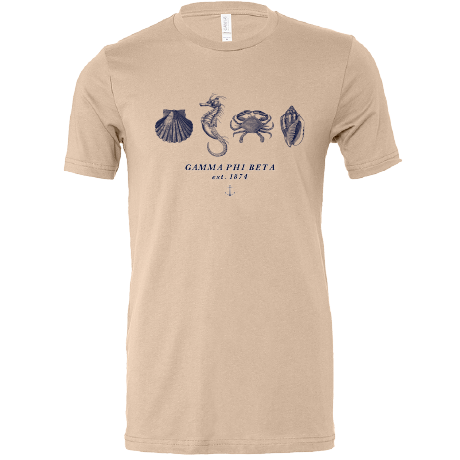 Gamma Phi Beta Nautical Graphic T-Shirts
