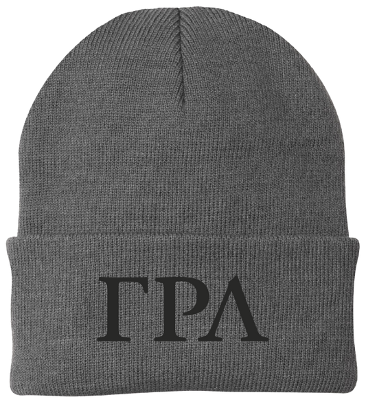Gamma Rho Lambda Lettered Beanies