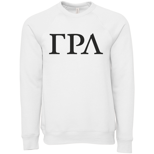 Gamma Rho Lambda Embroidered Lettered Crewneck Sweatshirts