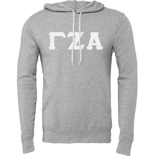 Gamma Zeta Alpha Embroidered Lettered Hooded Sweatshirts