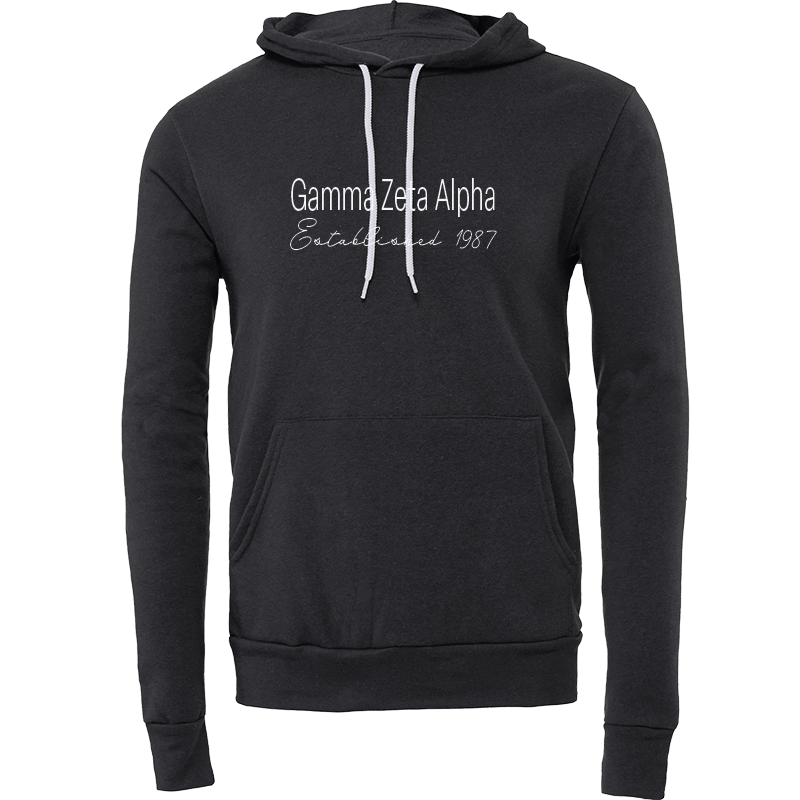 Gamma Zeta Alpha Embroidered Printed Name Hooded Sweatshirts