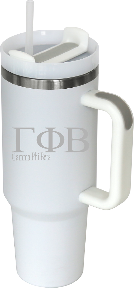 Gamma Phi Beta Lettered 40oz Tumblers