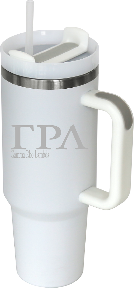 Gamma Rho Lambda Lettered 40oz Tumblers