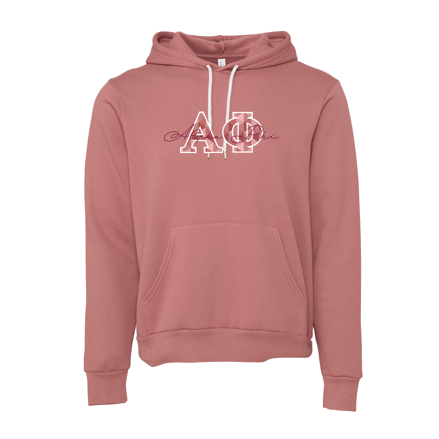 Alpha Phi Applique Letters Hooded Sweatshirt