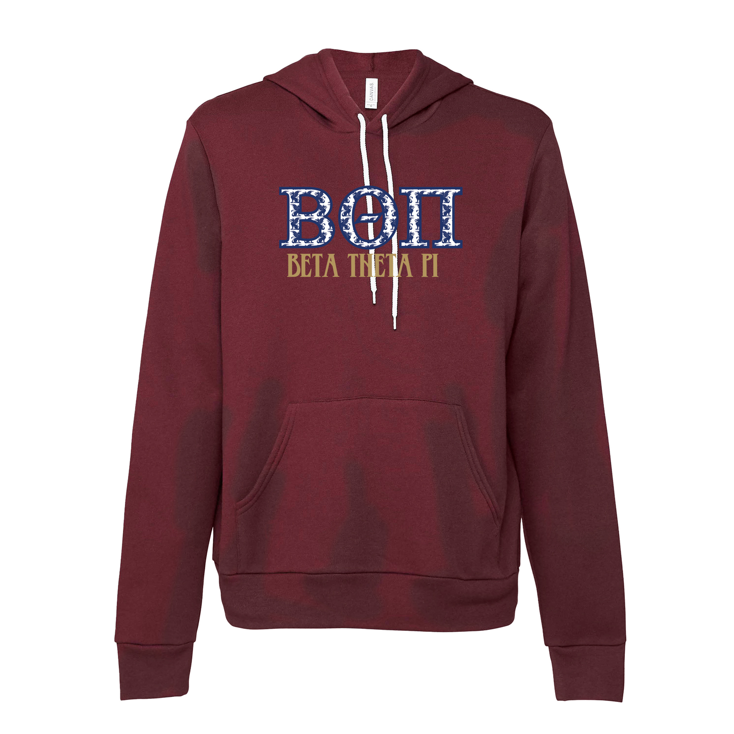 Beta Theta Pi Applique Letters Hooded Sweatshirt