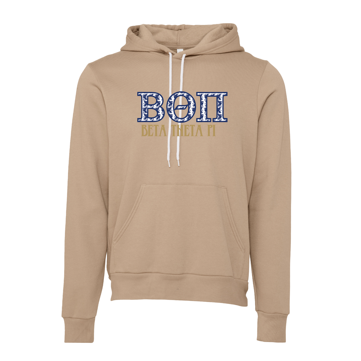 Beta Theta Pi Applique Letters Hooded Sweatshirt
