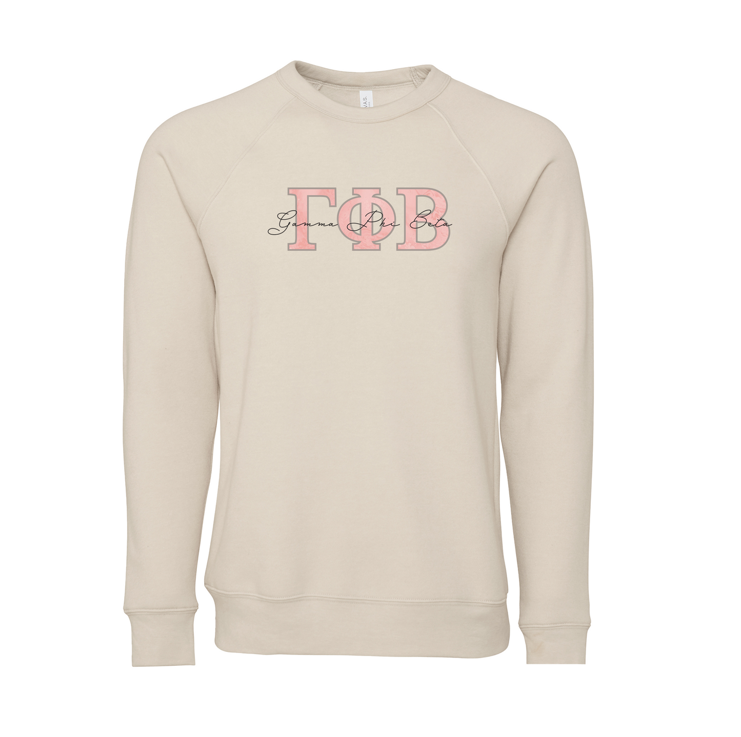 Gamma Phi Beta Applique Letters Crewneck Sweatshirt