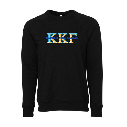 Kappa Kappa Gamma Applique Letters Crewneck Sweatshirt