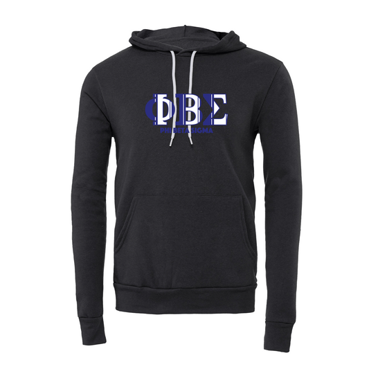 Phi Beta Sigma Applique Letters Hooded Sweatshirt