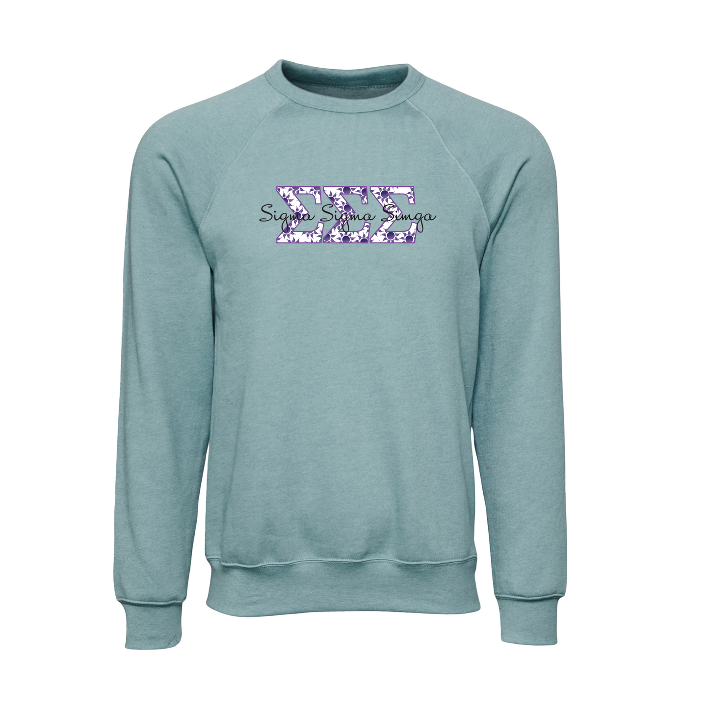 Sigma Sigma Sigma Applique Letters Crewneck Sweatshirt