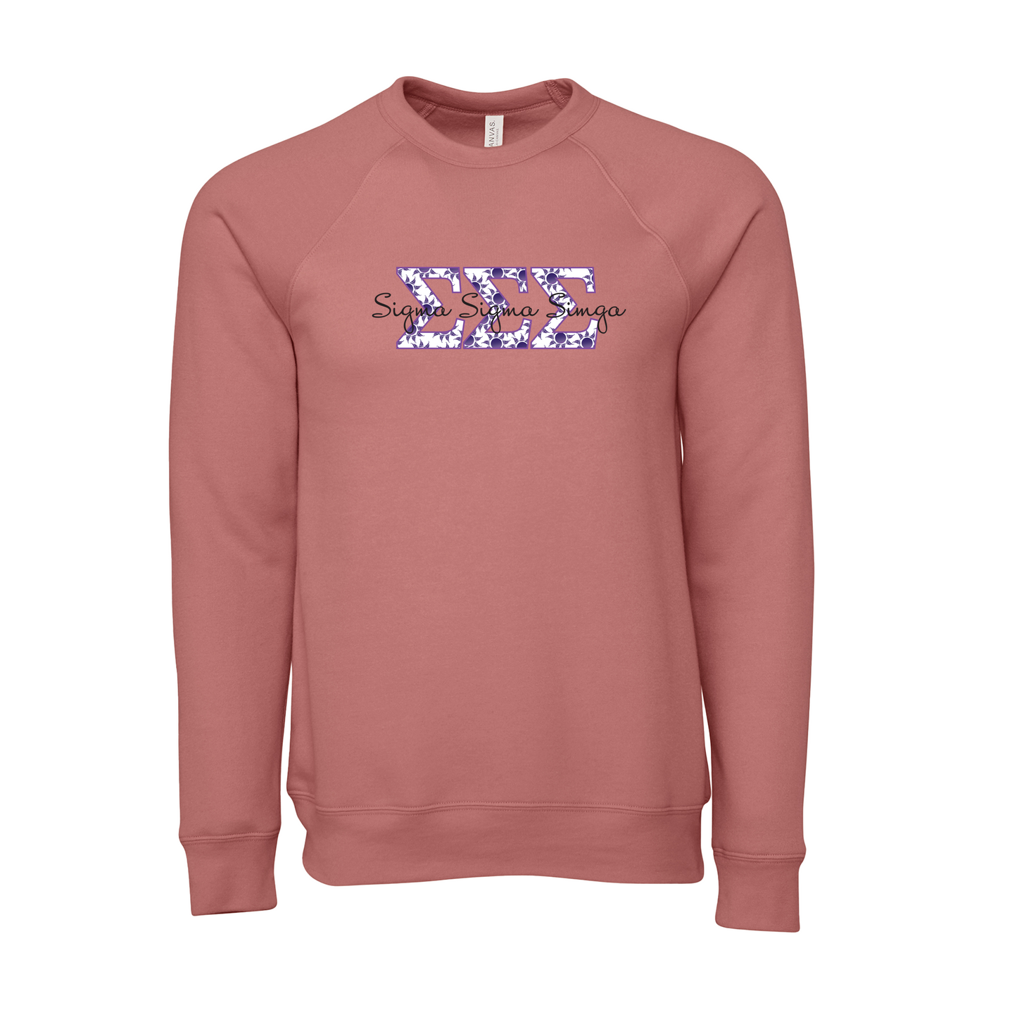 Sigma Sigma Sigma Applique Letters Crewneck Sweatshirt