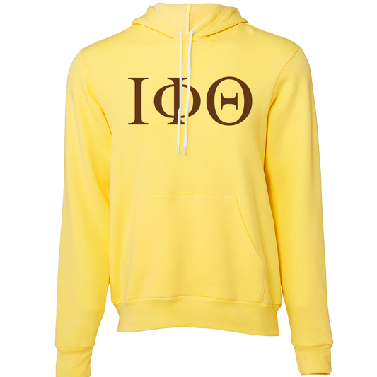Iota Phi Theta Embroidered Lettered Hooded Sweatshirts