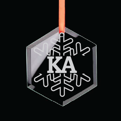 Kappa Alpha Order Hexagon Single-Snowflake Ornament