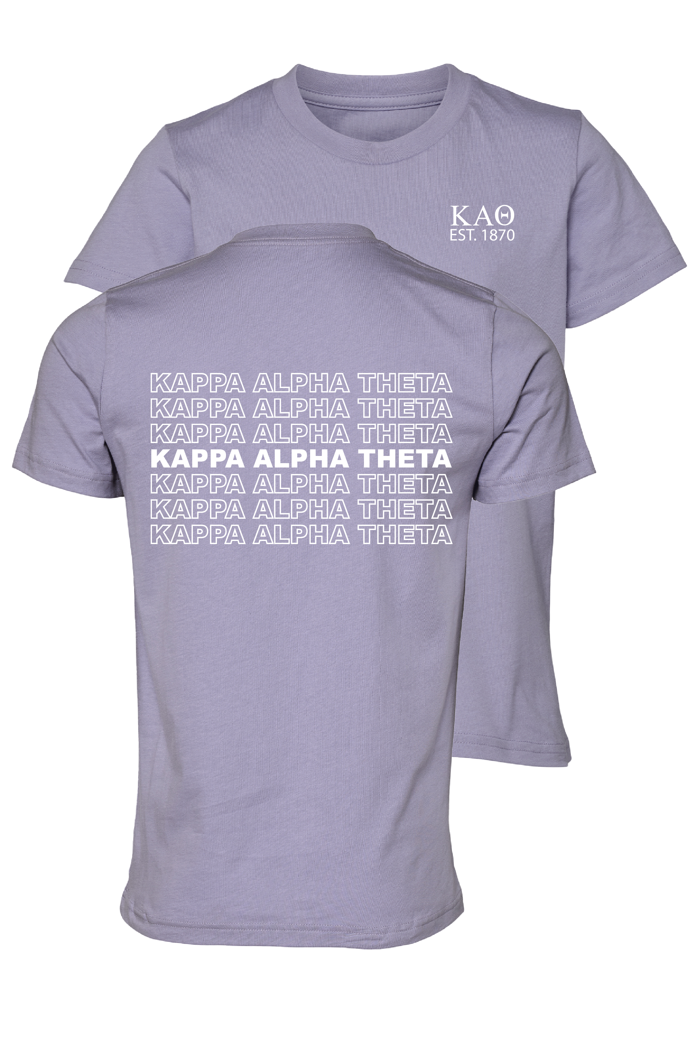 Kappa Theta Repeating Name Short Sleeve T-Shirts – Greek Graduate
