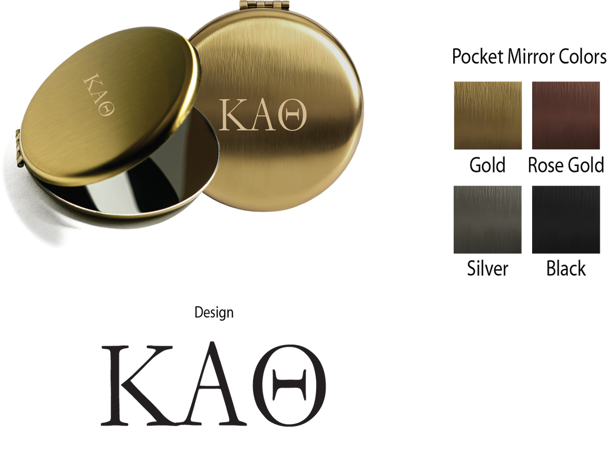 Kappa Alpha Theta Lettered Pocket Mirrors