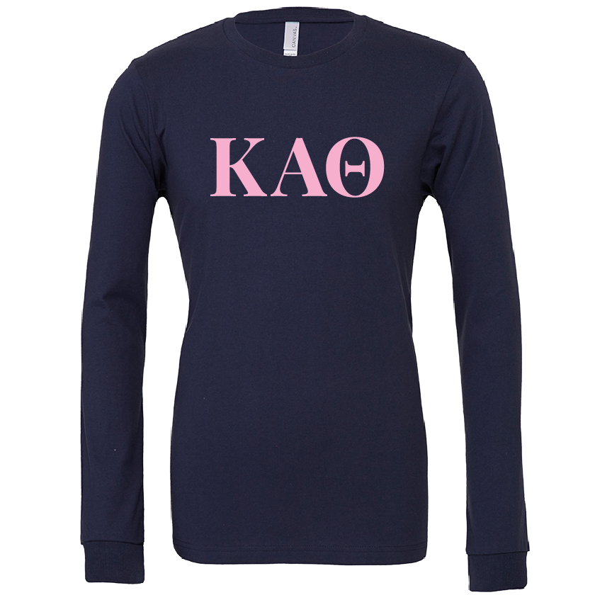 Kappa Alpha Theta Lettered Long Sleeve T-Shirts