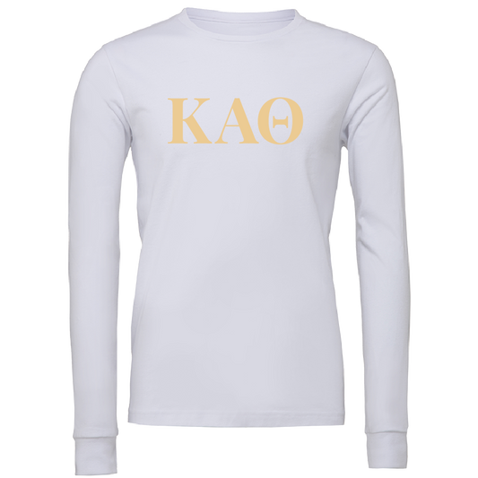 Kappa Alpha Theta Lettered Long Sleeve T-Shirts